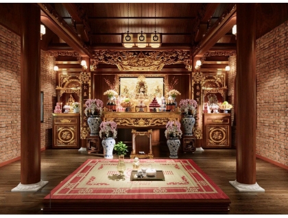 Công trình phòng thờ nhà anh Vinh