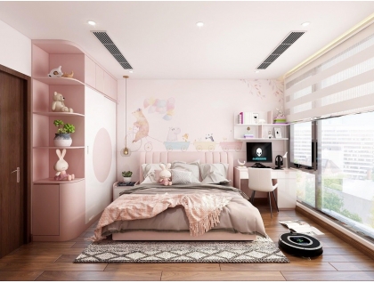 Công trình phòng ngủ con gái nhà chị Quỳnh